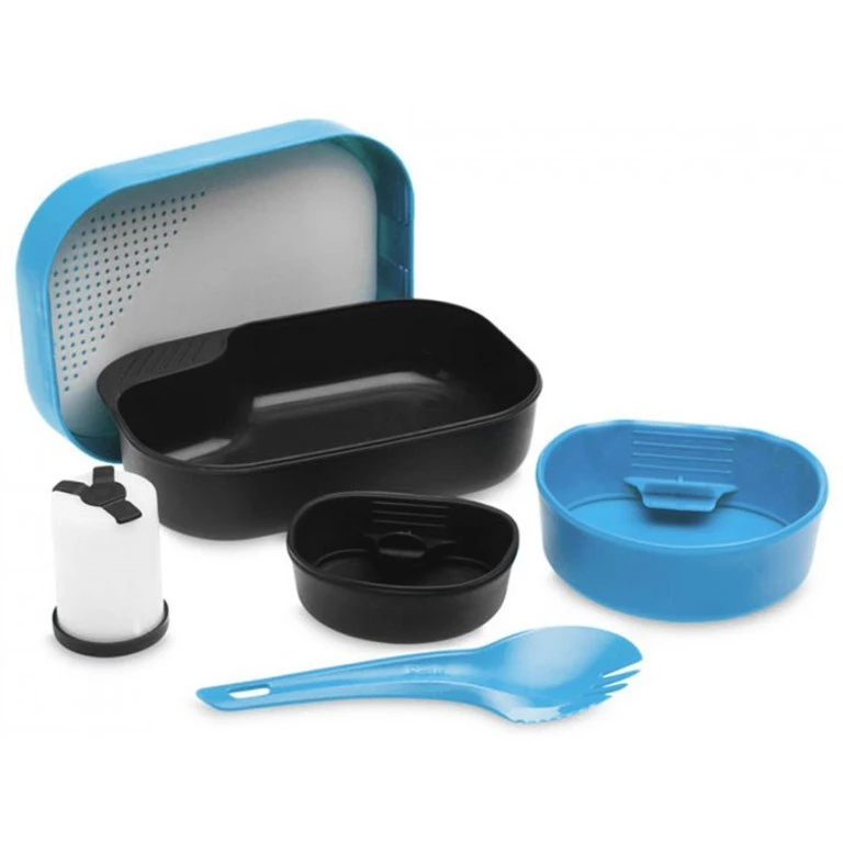 Wildo Camp-A-Box Complete Dishes - Light Blue 3 Wildo Camp-A-Box Complete Dishes - Light Blue