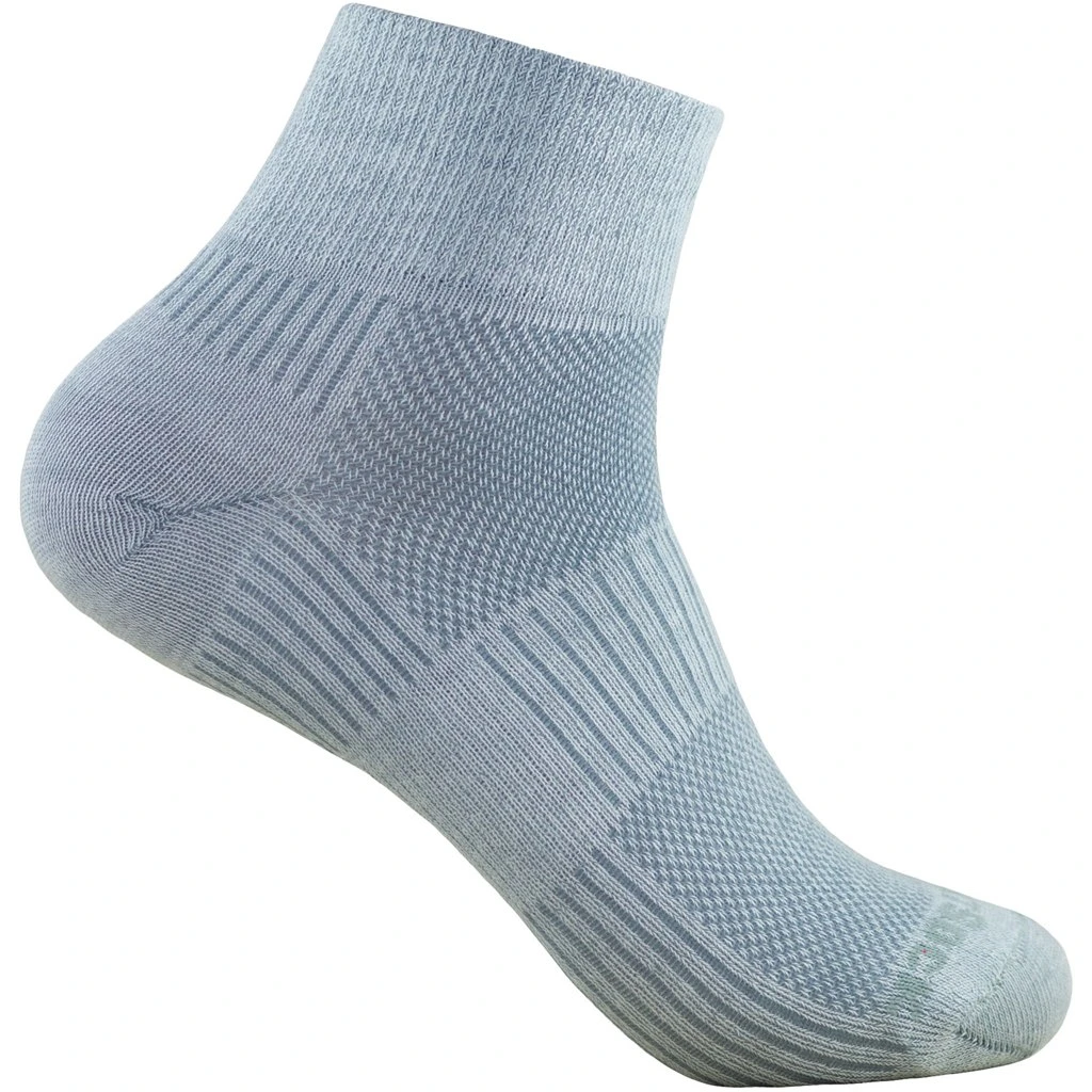 WRIGHTSOCK Coolmesh II Quarter Dubbellaags Sokken - Light Grey - 805-05 3 WRIGHTSOCK Coolmesh II Quarter Dubbellaags Sokken - Light Grey - 805-05