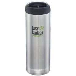 Klean Kanteen TKWide Isoleerfles Met Cafédop 473 Ml - Brushed Stainless