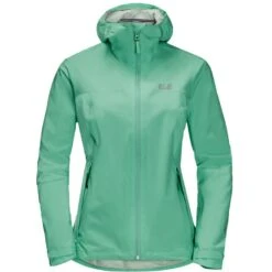 Jack Wolfskin JWP Shell Dames Regenjas - Pacific Green
