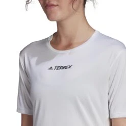 Adidas TERREX Multi T-Shirt Dames - White H53387 -Winkel Voor Buitensportartikelen adidas frauen terrex multi laufshirt weiss h53387 5 1128930