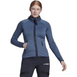 Adidas TERREX Tech Lite Fleece Wandeljas Dames - Wonder Steel HH9289