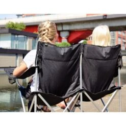 Basic NATURE | Relags Travelchair Love Seat Campingstoel - Zwart -Winkel Voor Buitensportartikelen basic nature travelchair camping chair love seat black 7 1435344
