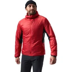Berghaus MTN Arete LB Geïsoleerde Jas Met Capuchon Heren - Goji Berry/Jet Black
