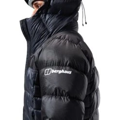 Berghaus MTN Arete Ultra Donsjas Met Capuchon Heren - Zwart/Zwart -Winkel Voor Buitensportartikelen berghaus mens mtn arete ultra down hoody black black 16 1312300