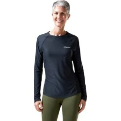 Berghaus 24/7 Tech Shirt Met Lange Mouwen Dames - Zwart/Zwart