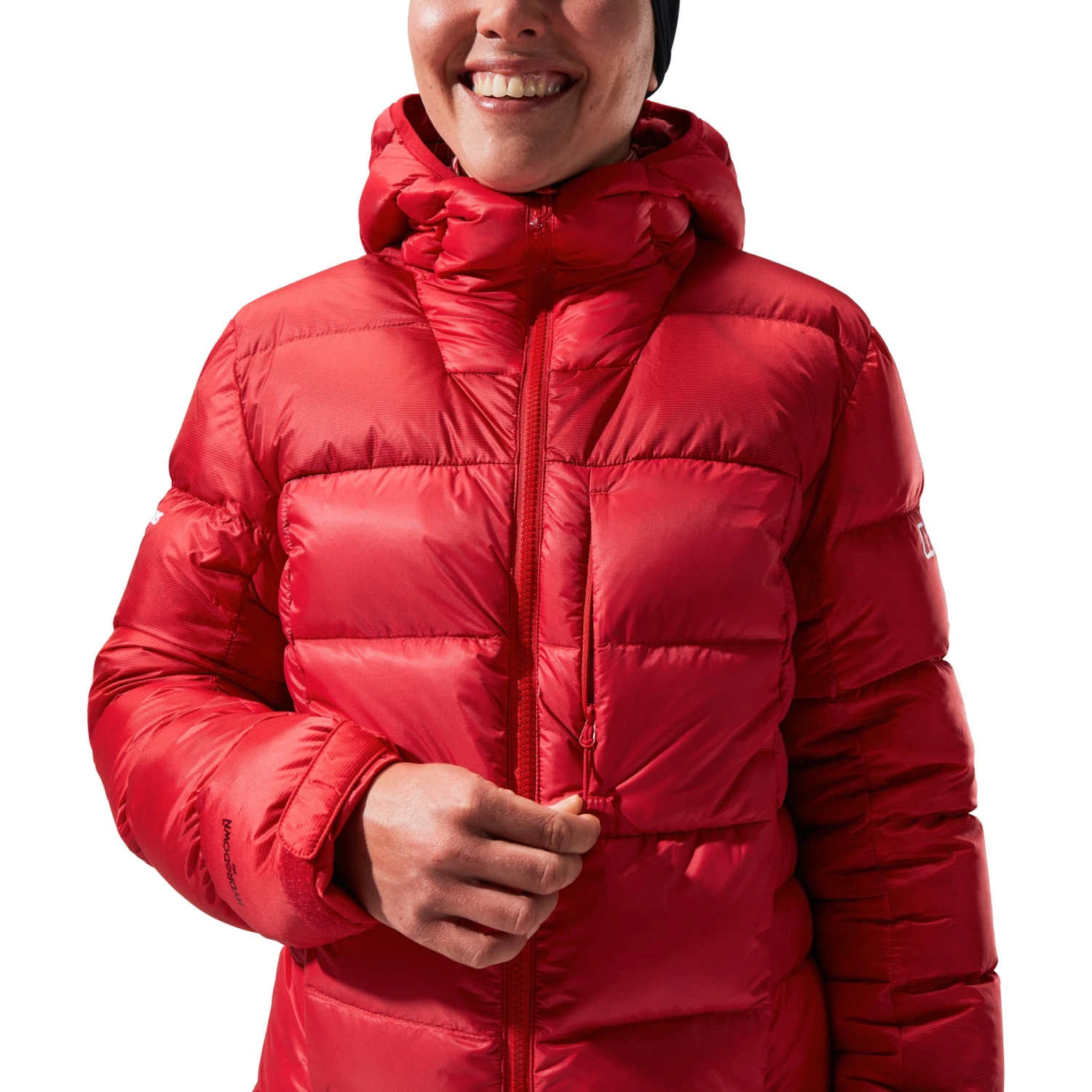 Berghaus MTN Arete Ultra Donsjas Met Capuchon Dames - Goji Berry/Haute Red 13 Berghaus MTN Arete Ultra Donsjas Met Capuchon Dames - Goji Berry/Haute Red - Afbeelding 11