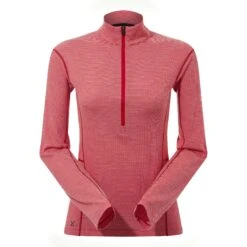 Berghaus MTN Guide Half Zip Shirt Met Lange Mouwen Dames - Haute Red/Goji Berry -Winkel Voor Buitensportartikelen berghaus womens mtn guide half zip longsleeve haute red goji berry 1 1313046