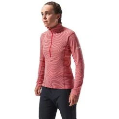 Berghaus MTN Guide Half Zip Shirt Met Lange Mouwen Dames - Haute Red/Goji Berry -Winkel Voor Buitensportartikelen berghaus womens mtn guide half zip longsleeve haute red goji berry 5 1313050