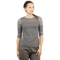 Chillaz Chamonix Ornament Shirt Met 3/4-Mouwen Dame - Titan