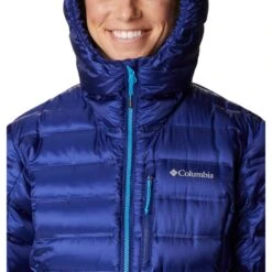 Columbia Pebble Peak Donsjack Met Capuchon Dames - Dark Sapphire -Winkel Voor Buitensportartikelen columbia pebble peak down hooded jacket women dark sapphire 8 1239323