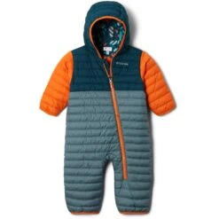 Columbia Powder Lite Omkeerbaar Sneeuwpak Kinderen - Metal/Night Wave/Bright Orange -Winkel Voor Buitensportartikelen columbia powder lite reversible bunting kids metal night wave bright orange 2 1506276