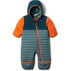 Columbia Powder Lite Omkeerbaar Sneeuwpak Kinderen - Metal/Night Wave/Bright Orange