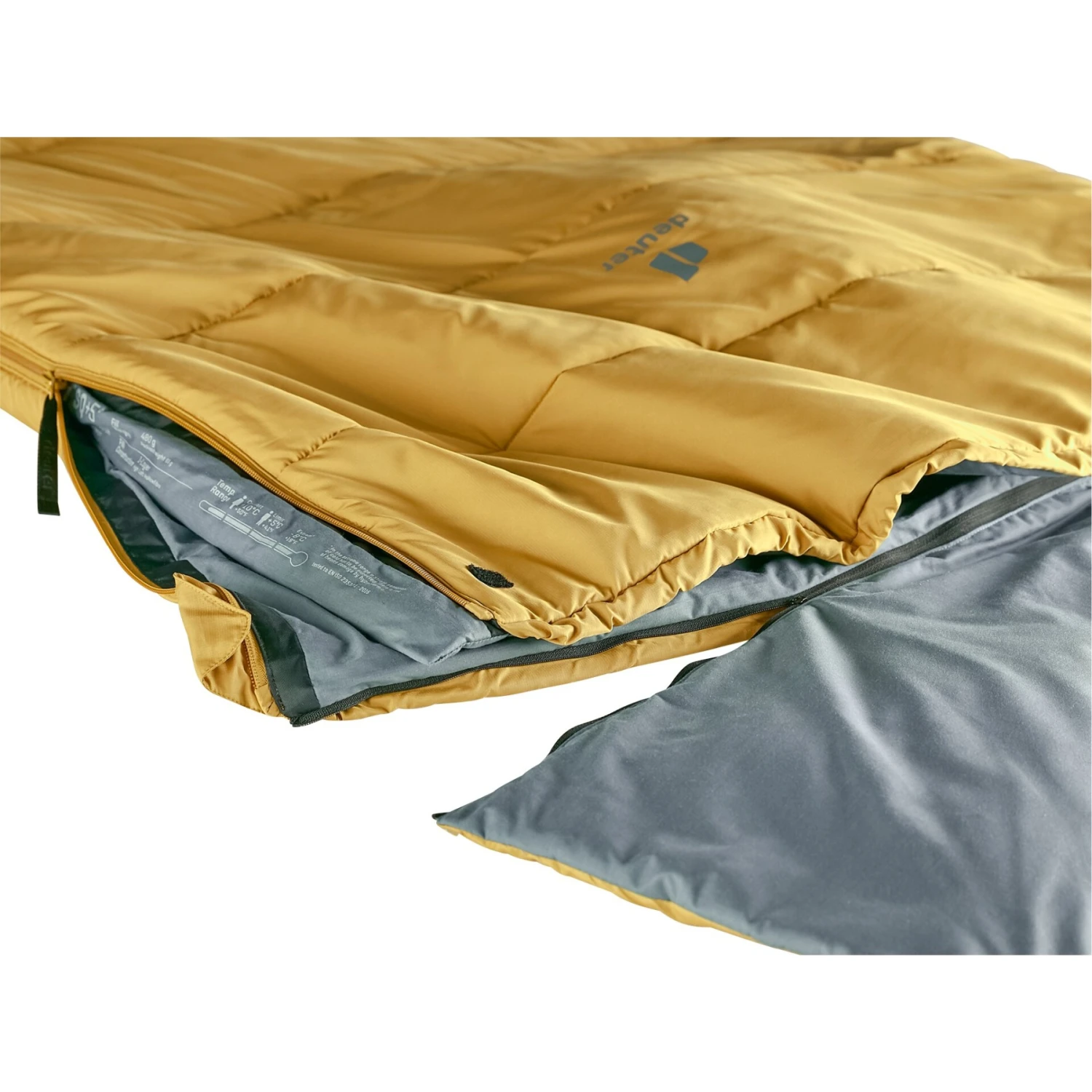 Deuter Orbit SQ +6° Sleeping Bag - Zip Right Caramel-teal 6 Deuter Orbit SQ +6° Sleeping Bag - Zip Right Caramel-teal - Afbeelding 4
