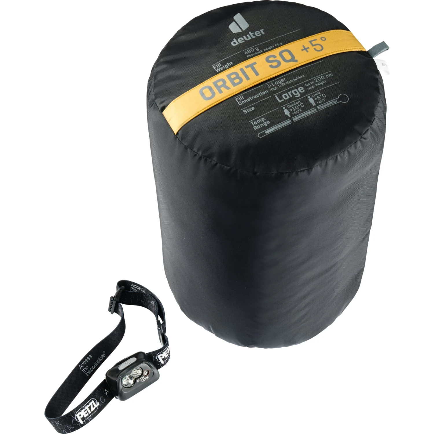 Deuter Orbit SQ +6° Sleeping Bag - Zip Right Caramel-teal 7 Deuter Orbit SQ +6° Sleeping Bag - Zip Right Caramel-teal - Afbeelding 5