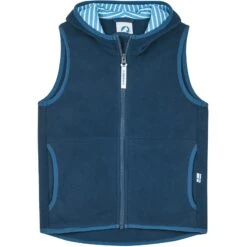 Finkid POPPELI Zip-In Binnenbodywarmer - Kinder Essential Fleece-Vest - Navy/denim