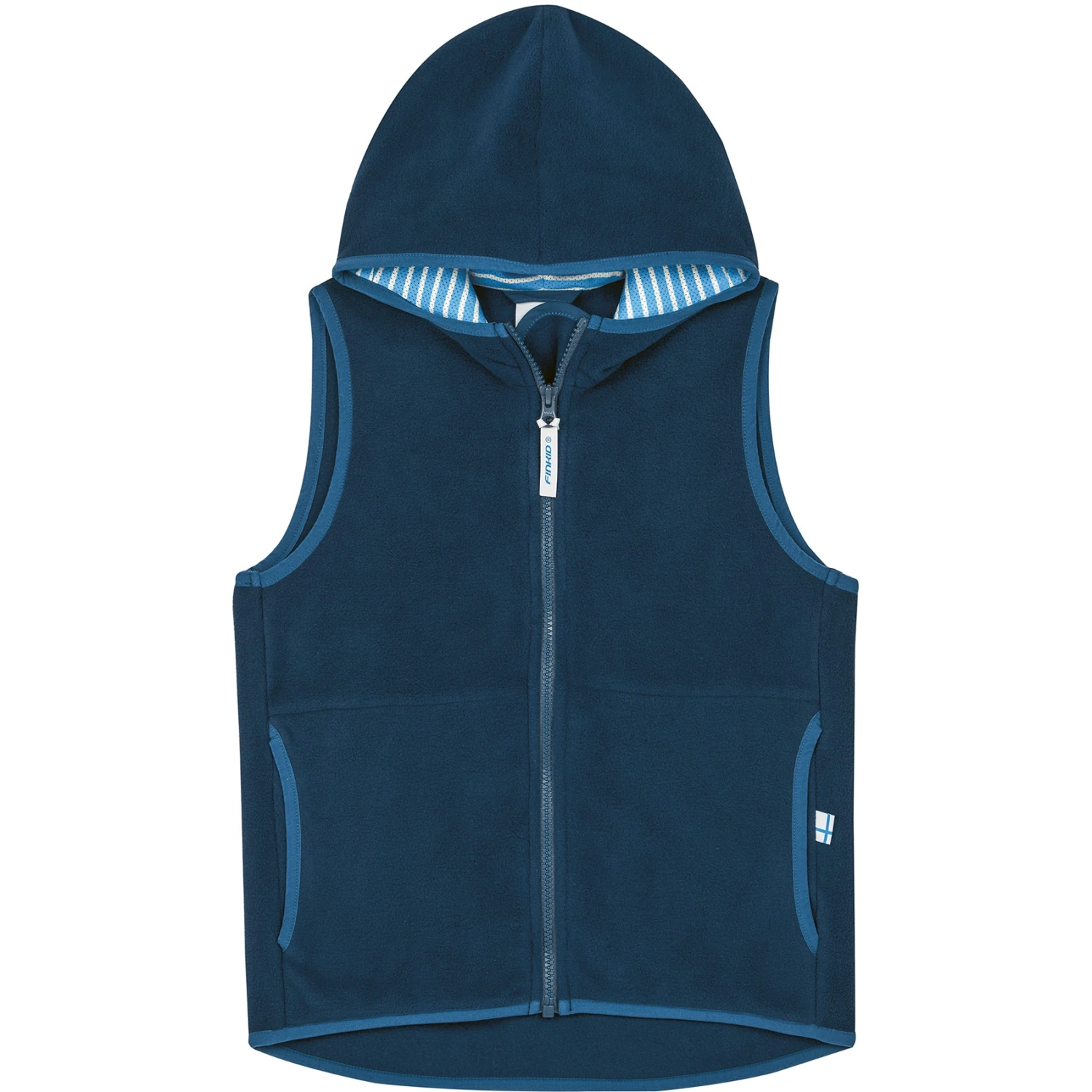 Finkid POPPELI Zip-In Binnenbodywarmer - Kinder Essential Fleece-Vest - Navy/denim 4 Finkid POPPELI Zip-In Binnenbodywarmer - Kinder Essential Fleece-Vest - Navy/denim - Afbeelding 2