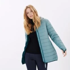 Finside VAALIA Zip-In Binnenjas - Dames Gewatteerde Jas - Smoke Blue / Deep Teal -Winkel Voor Buitensportartikelen finside vaalia zip in inner jacket women quilted jacket smoke blue deep teal 13 1511594