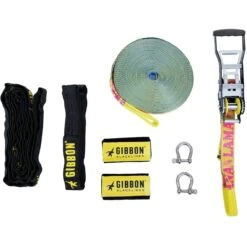 GIBBON Banana Lama Treewear Set XL Slackline - Blauw/geel -Winkel Voor Buitensportartikelen gibbon bananalama xl treewear set blue yellow 20224 03 1512088