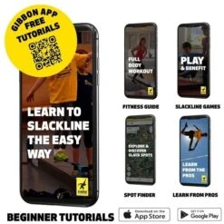 GIBBON Banana Lama Treewear Set XL Slackline - Blauw/geel -Winkel Voor Buitensportartikelen gibbon bananalama xl treewear set blue yellow 20224 07 1512092