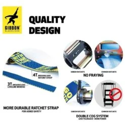 GIBBON Flowline Treewear Set Slackline 25m - Blauw/geel -Winkel Voor Buitensportartikelen gibbon flowline treewear set blue yellow 18222 07 1512221