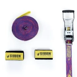 GIBBON Surferline Treewear Set Slackline 30m - Paars -Winkel Voor Buitensportartikelen gibbon surferline treewear set purple 18831 05 1512357