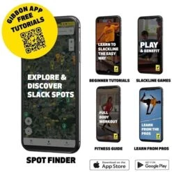 GIBBON Travelline Treewear - 15m Slackline Set -Winkel Voor Buitensportartikelen gibbon travelline treewear set 18856 01 1512361