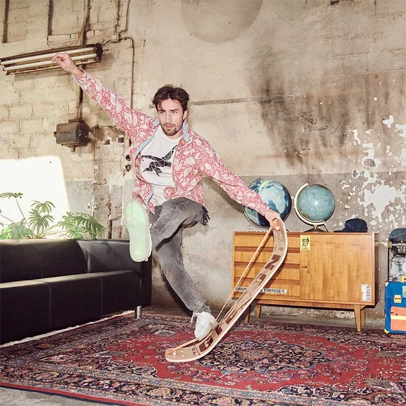 GIBBON Giboard Set Slacklineboard - Roots Rocker Travel - Brown 8 GIBBON Giboard Set Slacklineboard - Roots Rocker Travel - Brown - Afbeelding 6