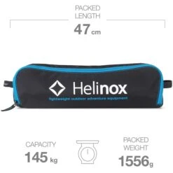 Helinox Beach Chair - Campingstoel - Zwart / Cyan Blue -Winkel Voor Buitensportartikelen helinox beach chair black cyan blue 12651r2 02 1383471