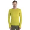 Icebreaker 125 ZoneKnit™ Crewe Shirt Met Lange Mouwen Heren - Bio Lime/Ether