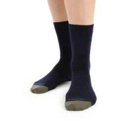 Icebreaker Lifestyle Fine Gauge Crew Sokken Dames - Midnight Navy/Loden -Winkel Voor Buitensportartikelen icebreaker womens lifestyle fine gauge crew socks midnight navy loden 4 1381418