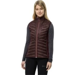 Jack Wolfskin Routeburn Pro Ins Dames Vest - Dark Maroon