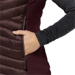 Jack Wolfskin Routeburn Pro Ins Dames Vest - Dark Maroon -Winkel Voor Buitensportartikelen jack wolfskin routeburn pro ins womens vest dark maroon 4 1525171