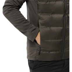 Jack Wolfskin Tasman Down Hybrid Jas - Cold Coffee -Winkel Voor Buitensportartikelen jack wolfskin tasman down hybrid jacket cold coffee 1 1524400