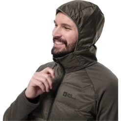 Jack Wolfskin Tasman Down Hybrid Jas - Cold Coffee -Winkel Voor Buitensportartikelen jack wolfskin tasman down hybrid jacket cold coffee 2 1524401