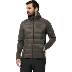 Jack Wolfskin Tasman Down Hybrid Jas - Cold Coffee