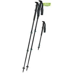 Komperdell Carbon C3 Pro Compact Trekkingstokken (Paar) - Zwart/mint
