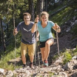 Komperdell Ridgehiker Cork PL Compact Trekkingstokken (Paar) - Sand/zilver -Winkel Voor Buitensportartikelen komperdell rigdehiker cork powerlock compact 3 1113815