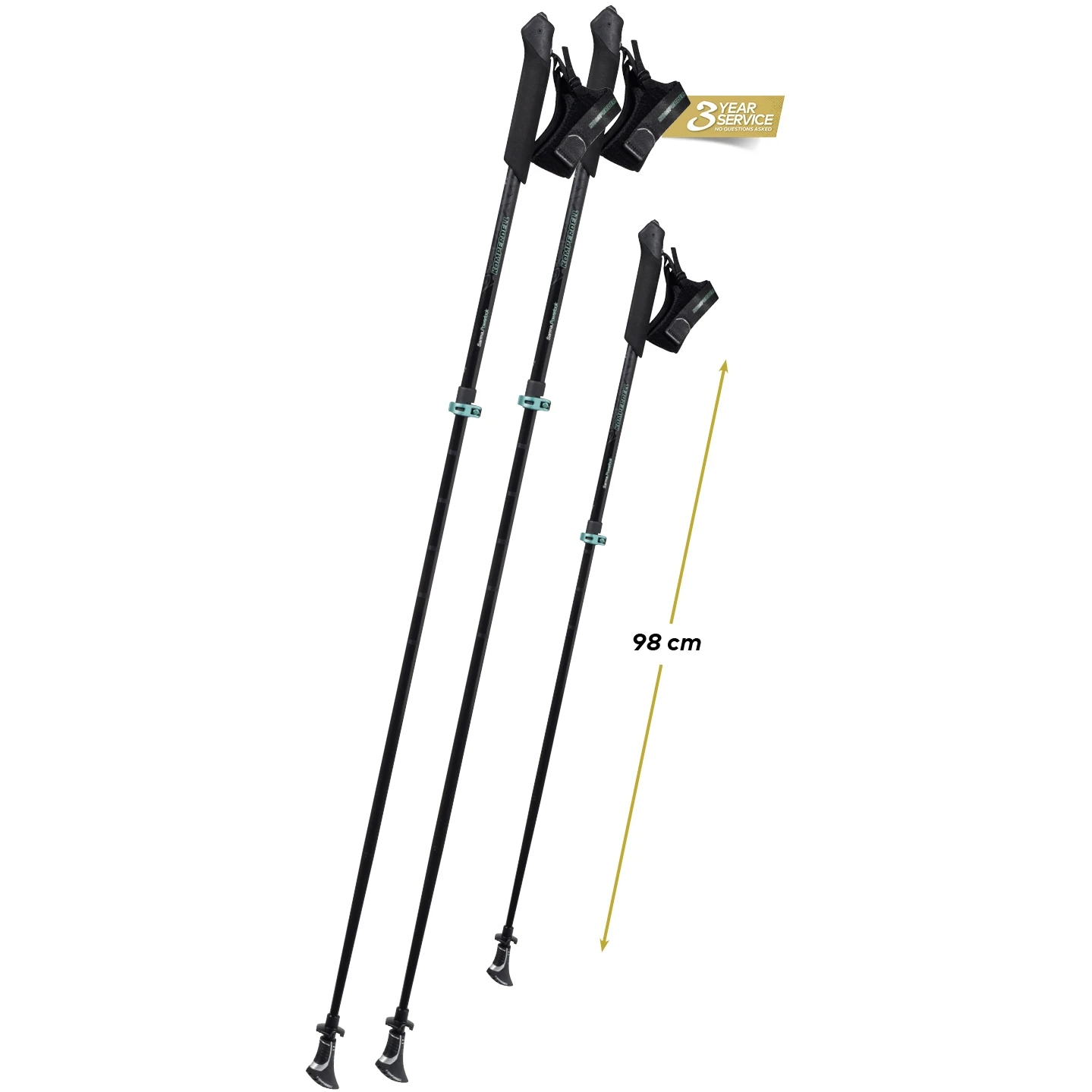Komperdell Sarma Powerlock Nordic Walking Stokken (Paar) - Zwart 3 Komperdell Sarma Powerlock Nordic Walking Stokken (Paar) - Zwart