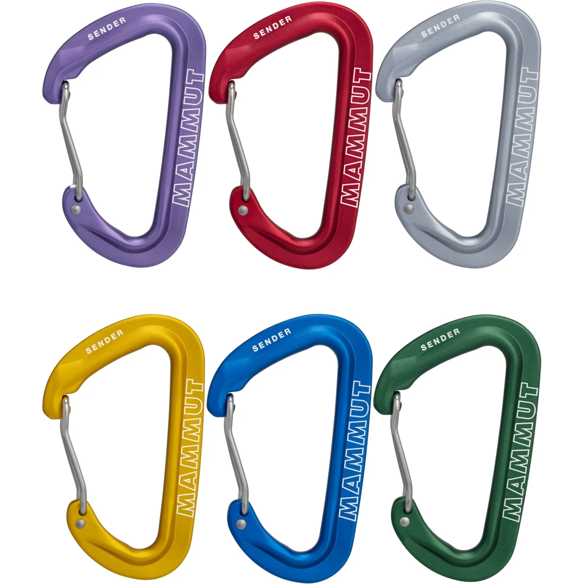 Mammut Sender Wire Carabiner Rackpack (6 Pack) - Multicolor 3 Mammut Sender Wire Carabiner Rackpack (6 Pack) - Multicolor