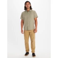 Marmot Aerobora Overhemd Met Korte Mouwen - Vetiver -Winkel Voor Buitensportartikelen marmot aerobora short sleeve shirt vetiver 3 1428583
