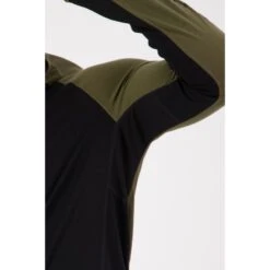Mons Royale Temple Tech Hood Shirt Met Lange Mouwen - Dark Olive / Zwart -Winkel Voor Buitensportartikelen mons royale temple tech hood longsleeve dark olive black 4 1525871