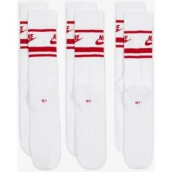 Nike Sportswear Everyday Essential Crew Sokken (3 Paar) - White/university Red/university Red DX5089-102 -Winkel Voor Buitensportartikelen nike sportswear everyday essential crew sock 3 pairs white university red university red dx5089 102 3 1249758