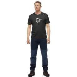 Norrona /29 Cotton Viking T-Shirt Heren - Caviar/Snowdrop -Winkel Voor Buitensportartikelen norrona 29 cotton viking t shirt men caviar snowdrop 3 1259331