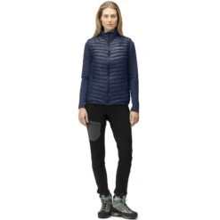 Norrona Trollveggen Superlight Down850 Donzen Bodywarmer Dames - Indigo Night -Winkel Voor Buitensportartikelen norrona trollveggen superlight down850 vest women indigo night 3 1258599