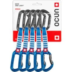 Ocun OcĂșn Hawk QD Zoom PA 15/22 Mm Quickdraw Set - 12 Cm - Pack Of 5 - Blauw
