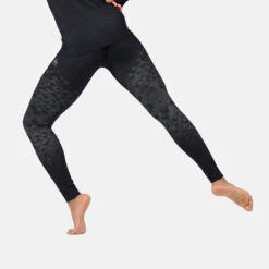Odlo Kinship Performance Wool Warm Onderbroek Dames - Black Melange -Winkel Voor Buitensportartikelen odlo womens kinship performance wool 200 bottoms black1 1318641