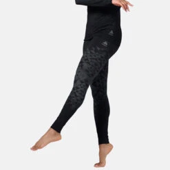 Odlo Kinship Performance Wool Warm Onderbroek Dames - Black Melange -Winkel Voor Buitensportartikelen odlo womens kinship performance wool 200 bottoms black1 bb5 1318642
