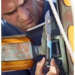 Opinel Mes No 08 Outdoor - Roestfvrij - Blue/grey -Winkel Voor Buitensportartikelen opinel knife no 08 outdoor stainless blue grey 3 1504108