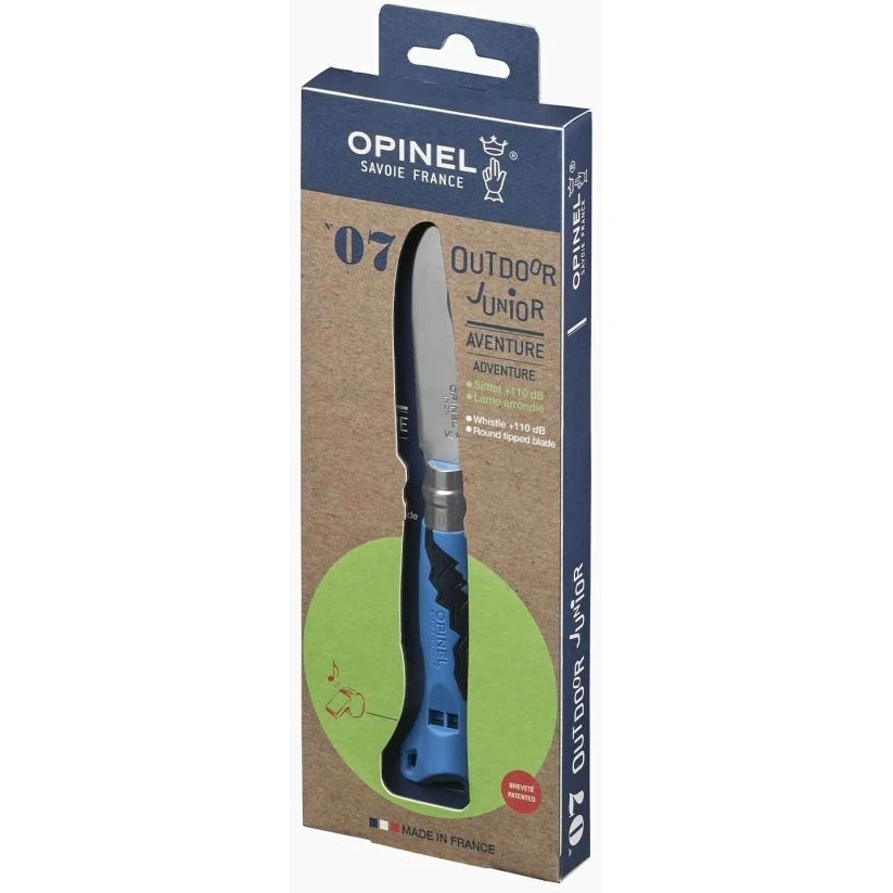 Opinel Zakmes - No 07 Outdoor Junior - Roestvrij - Blauw 4 Opinel Zakmes - No 07 Outdoor Junior - Roestvrij - Blauw - Afbeelding 2